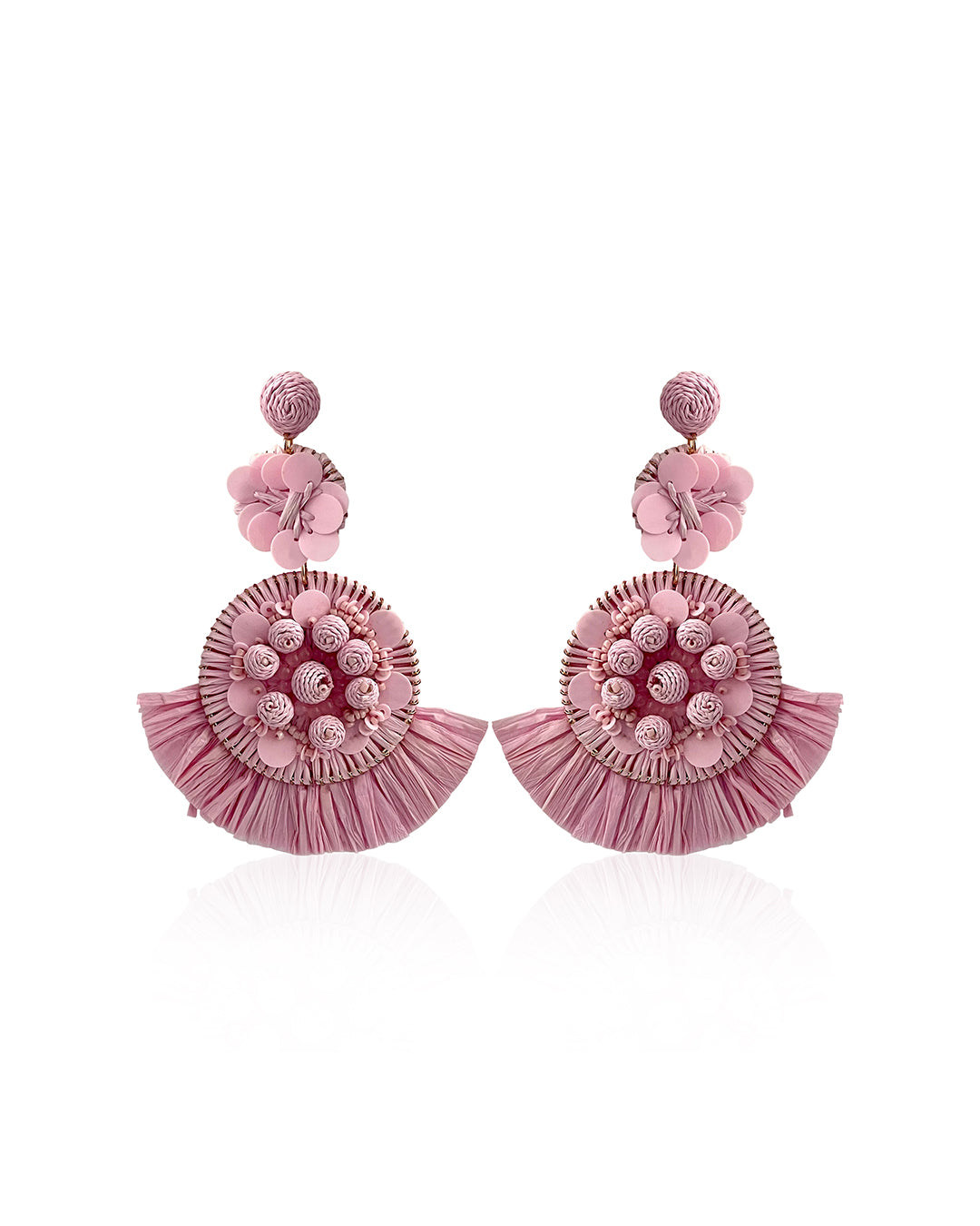 Blush Bloom Statement Earrings