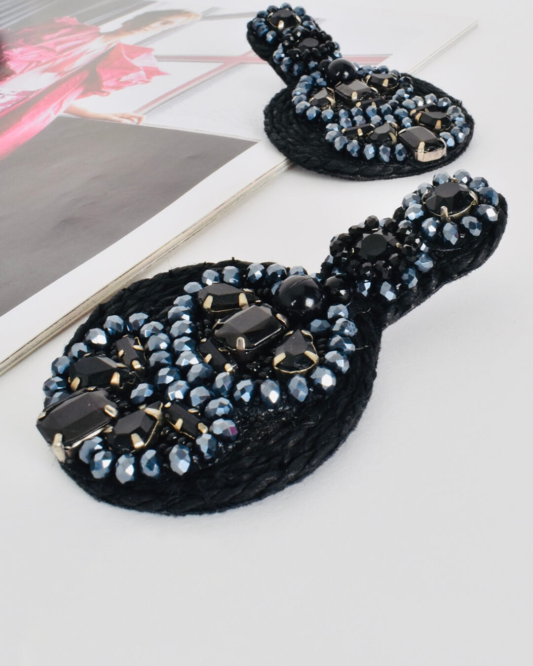 Bordeaux Jewelled Statement Earrings