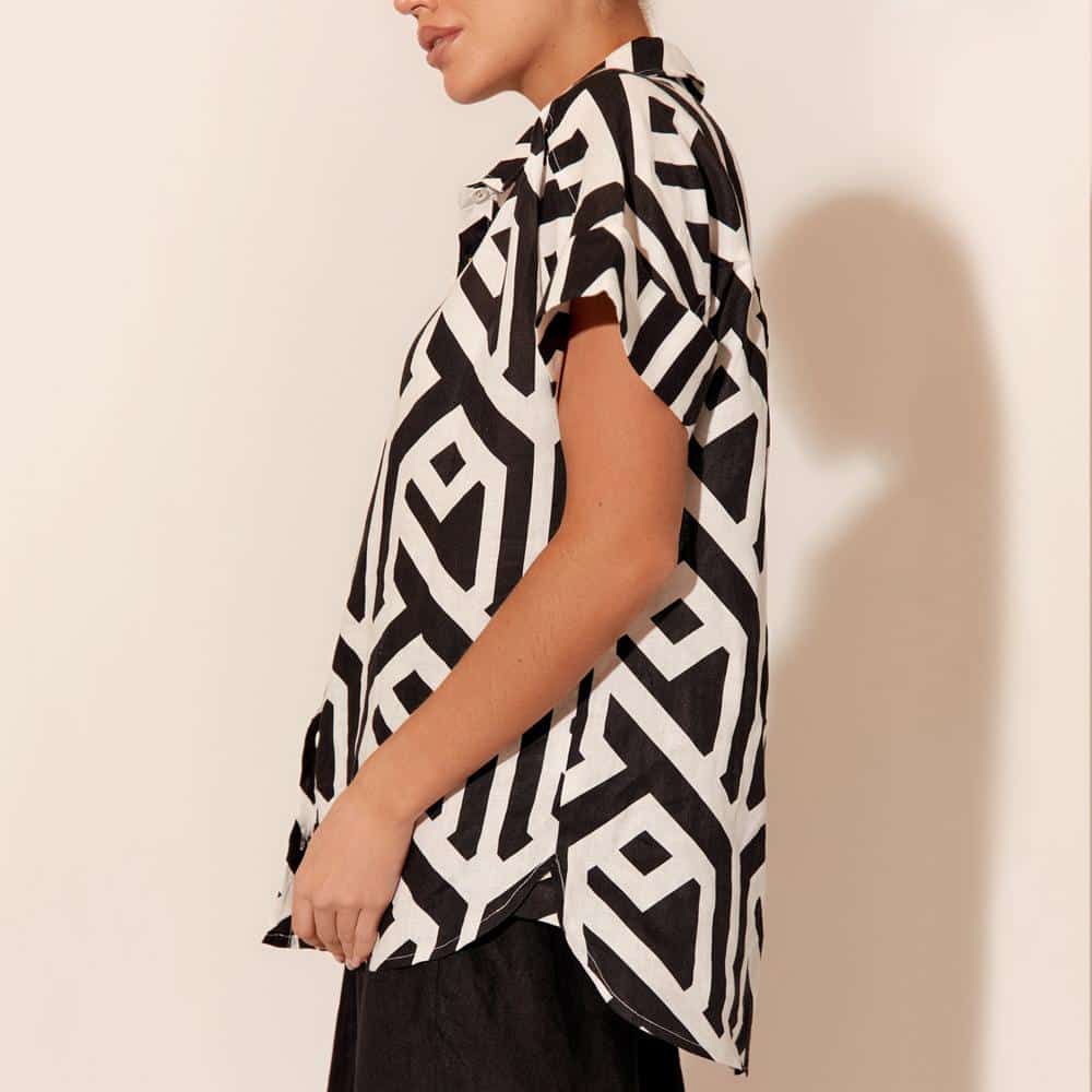 Bryony Short Sleeve Geometric Shirt
