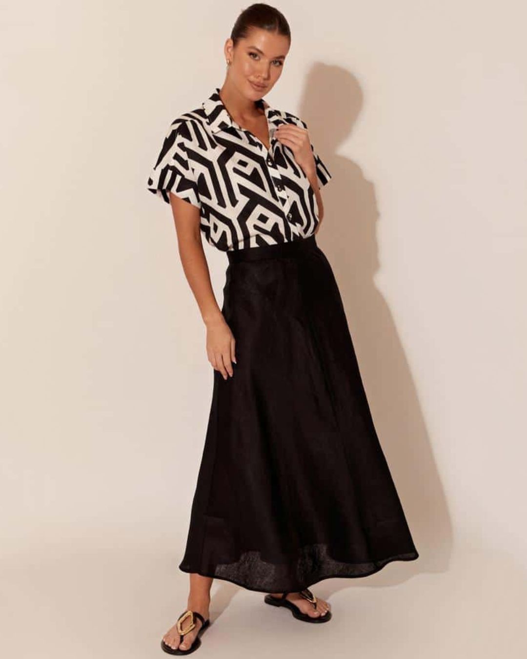 Bryony Short Sleeve Geometric Shirt