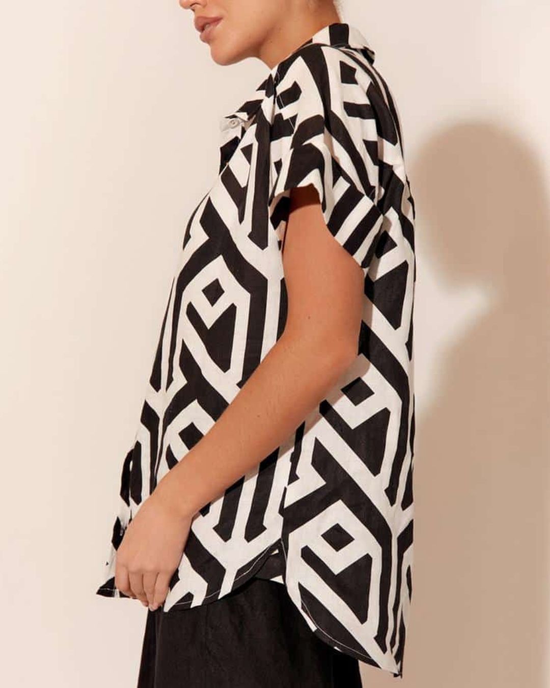 Bryony Short Sleeve Geometric Shirt