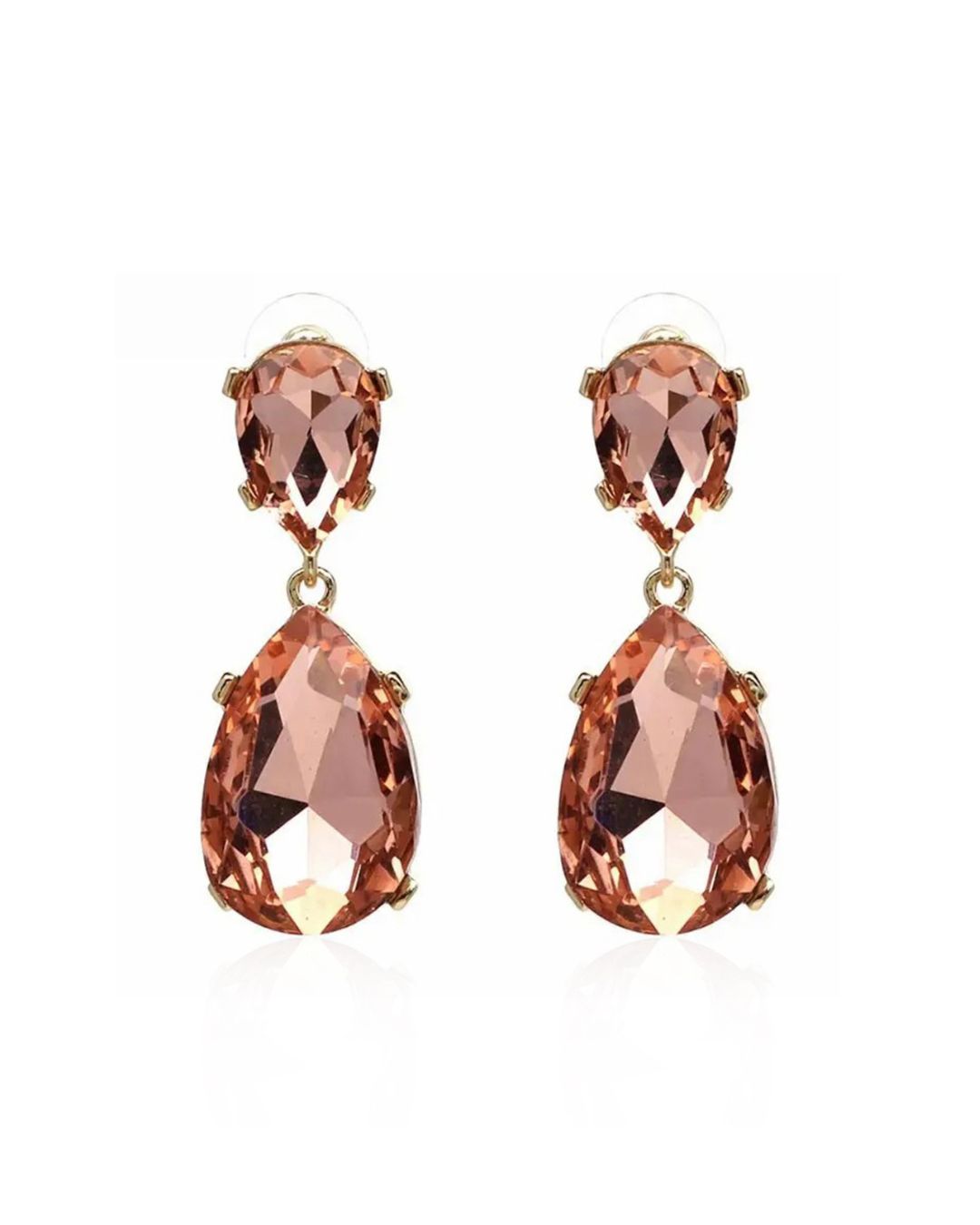 Classic Pear Rhinestone Earrings
