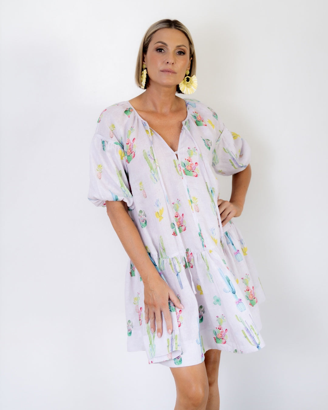Desert Flora Peasant Dress