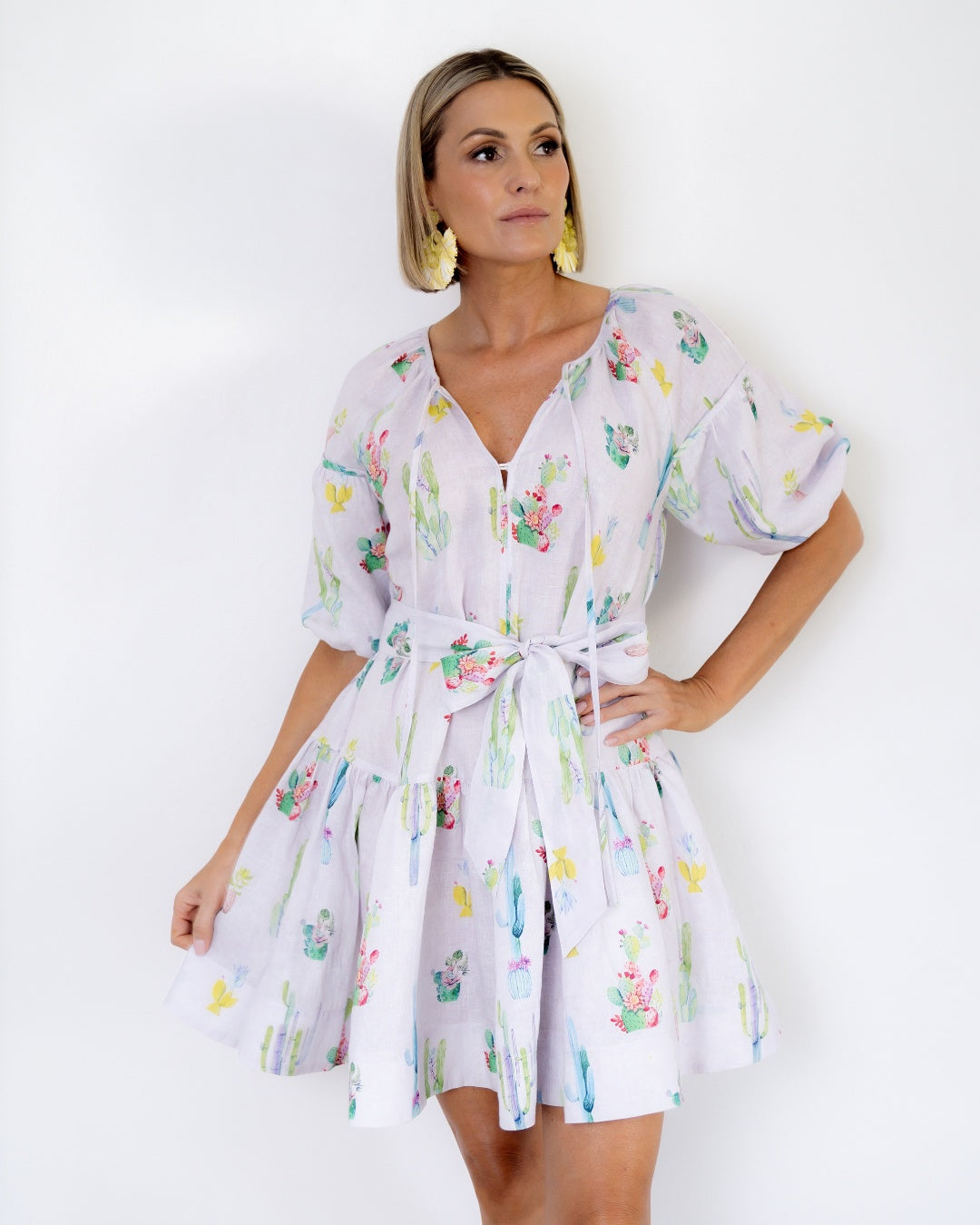 Desert Flora Peasant Dress