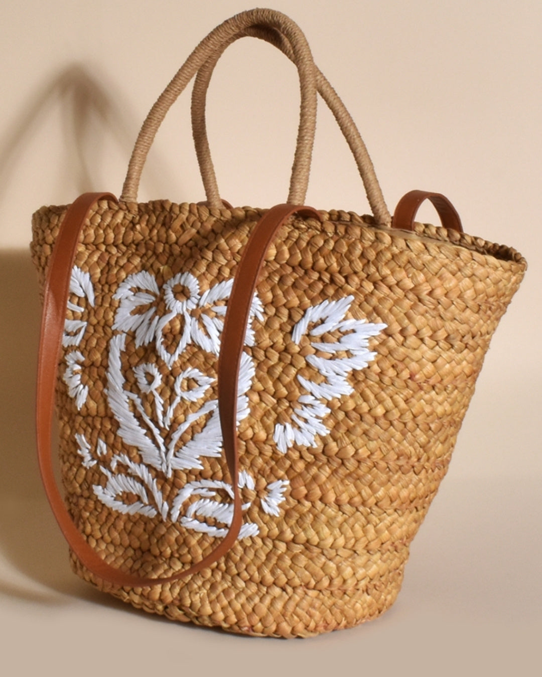 Emily Folk Embroidered Basket Bag