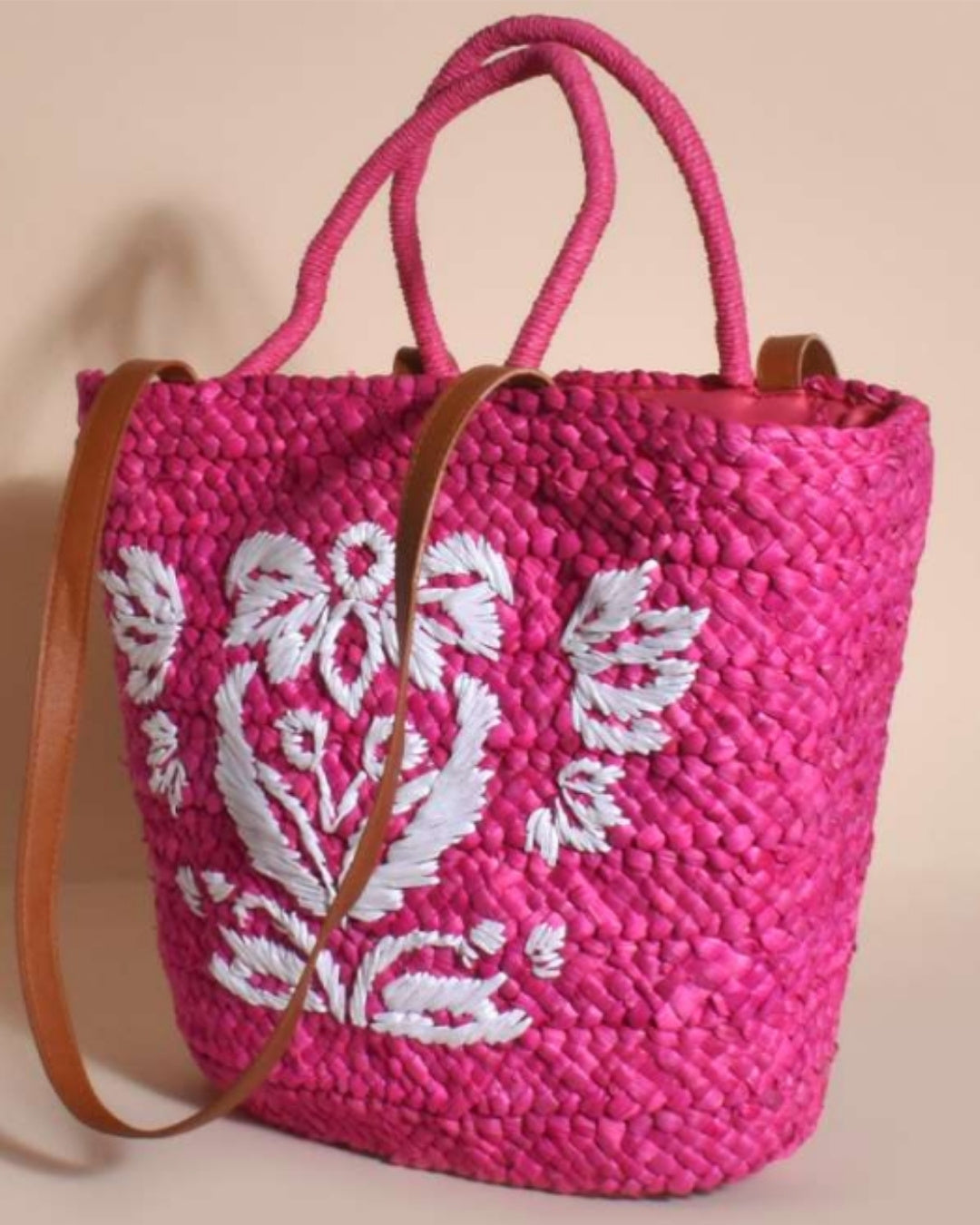 Emily Folk Embroidered Basket Bag