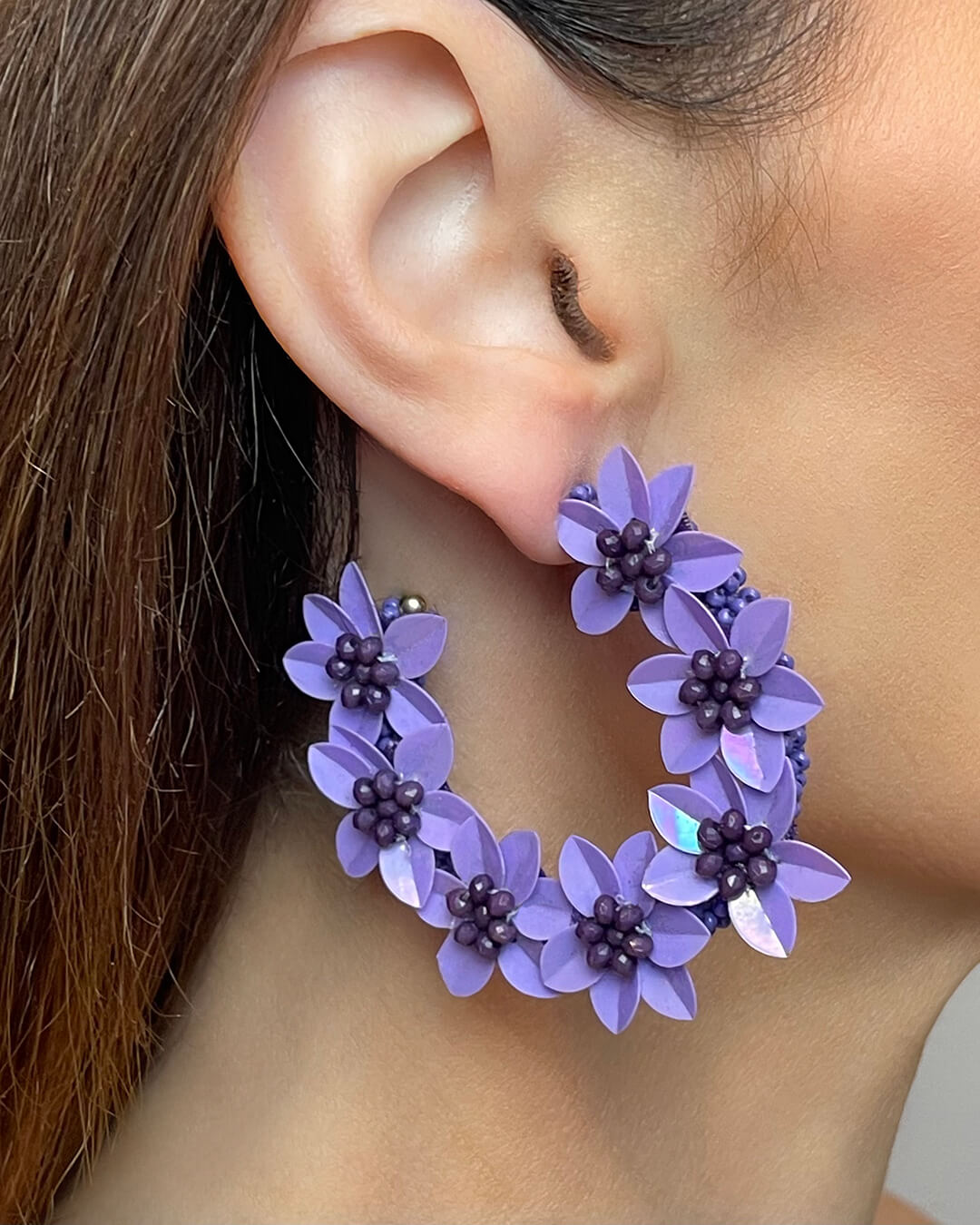 Florence Flower Hoop Earrings