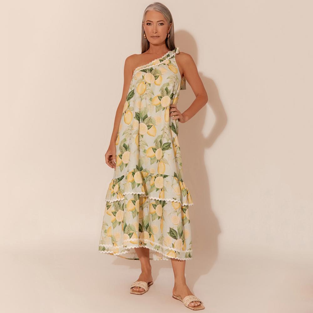 Lemon floaty dress hotsell