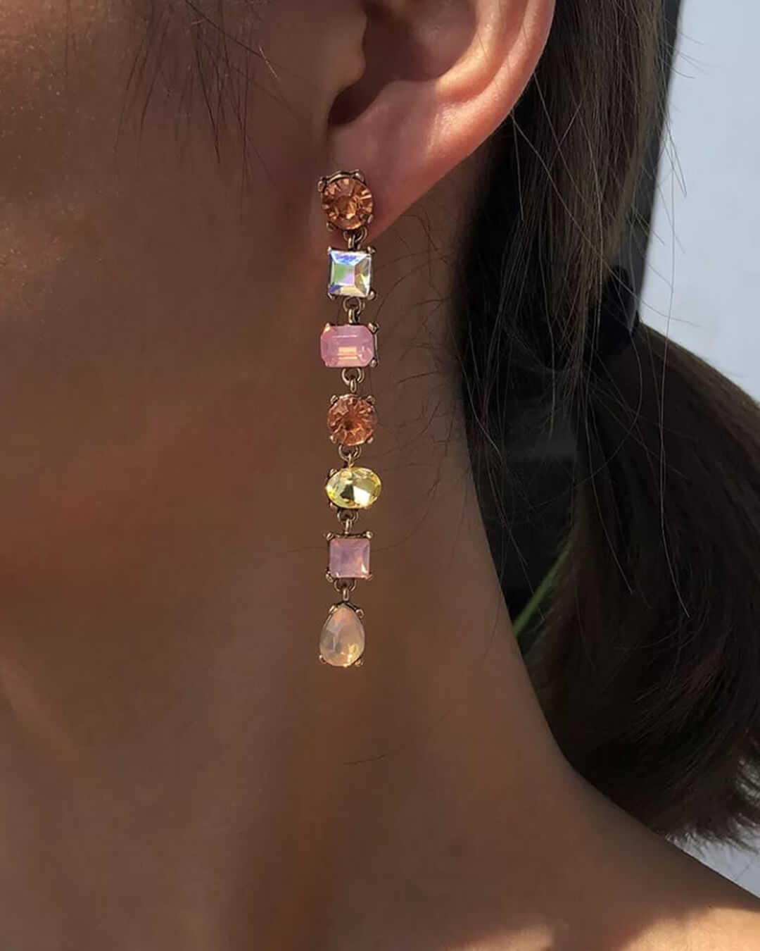 Kelly Crystal Drop Earrings