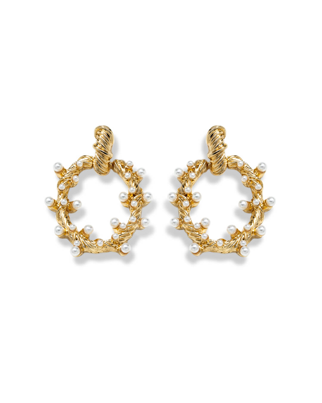 Kirsten Gold Textured Hoops