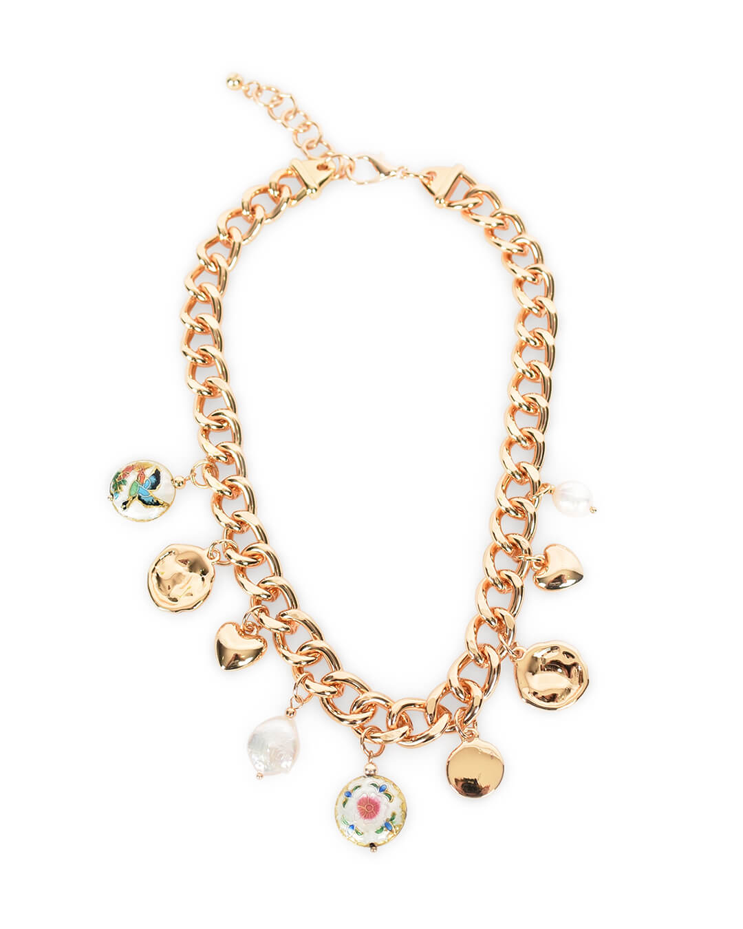 Mon Cherie Gold Charm Necklace