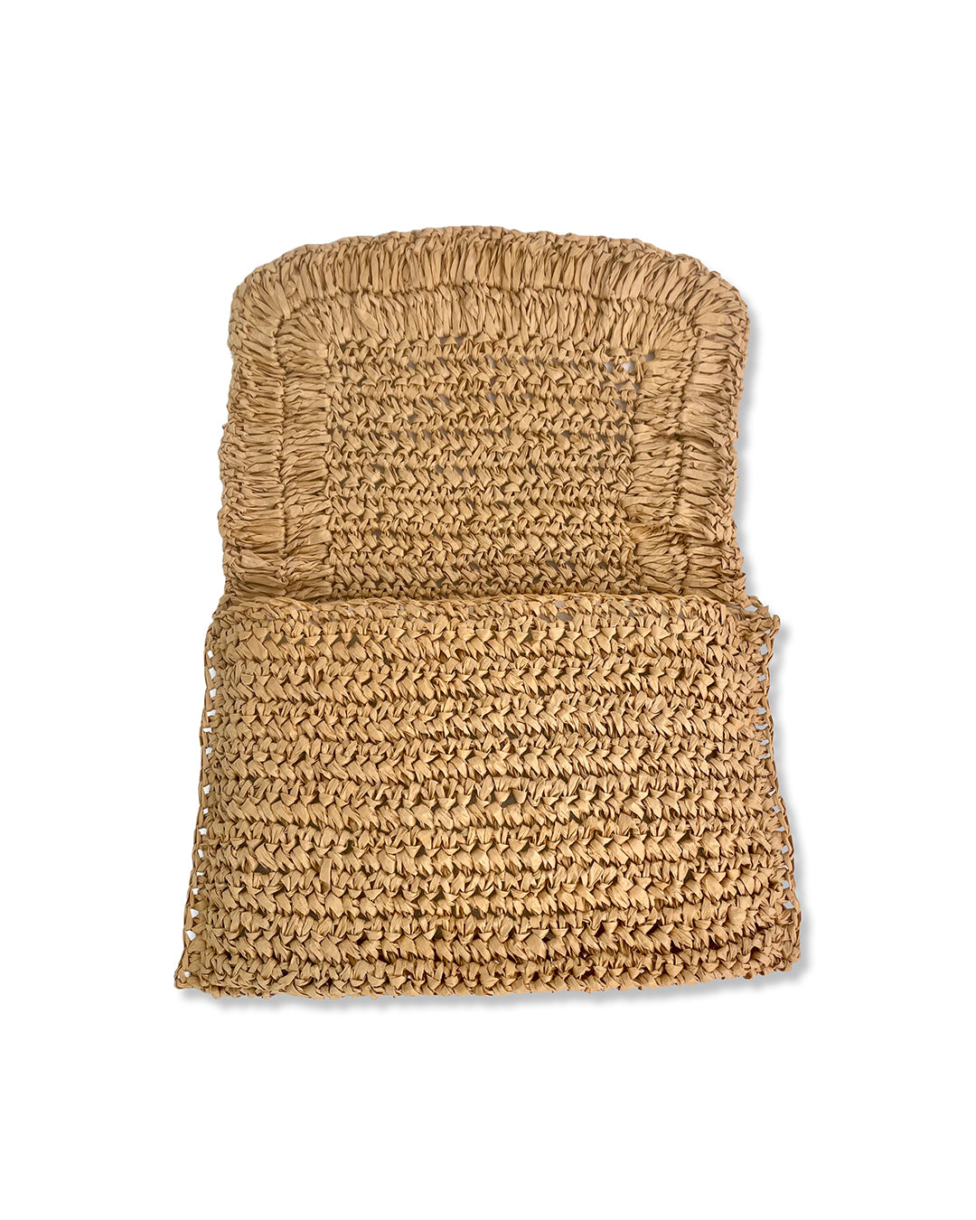 Natural Raffia Woven Clutch