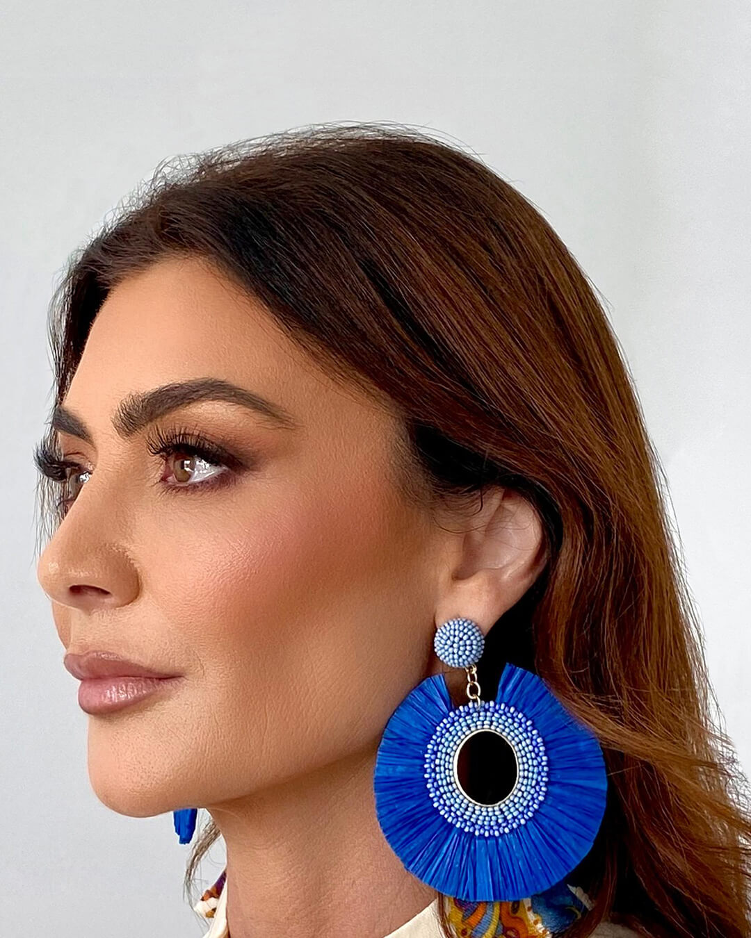 Paros Blue Statement Earrings