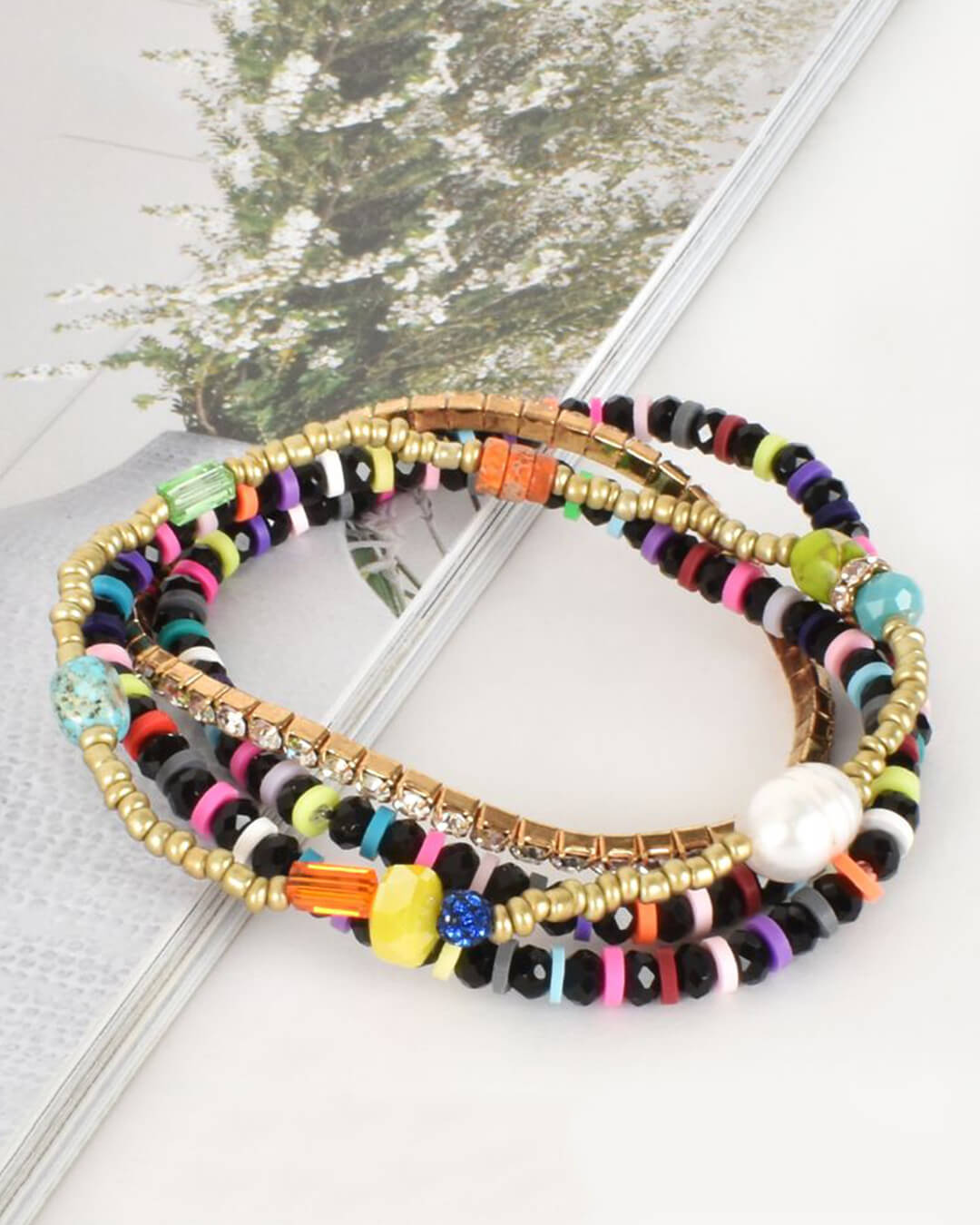 Pearl Mix Bead Bracelet Set