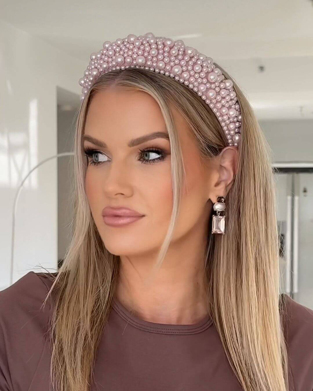 Pink Pearl Headband