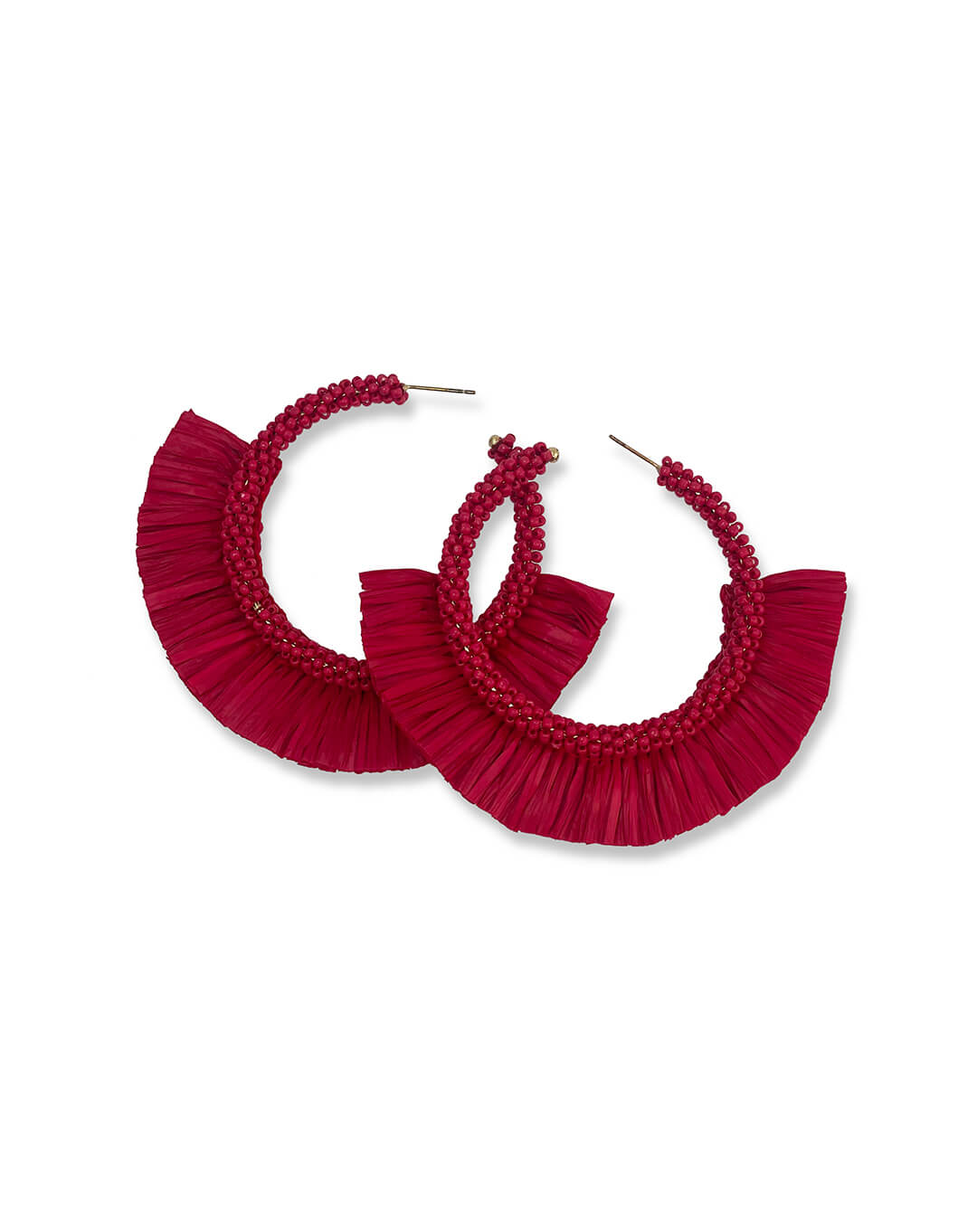 Rio Raffia Hoop Earrings