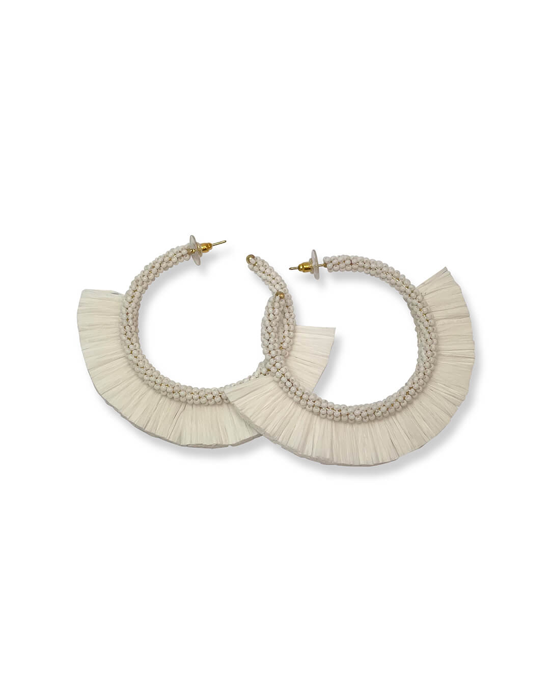 Rio Raffia Hoop Earrings