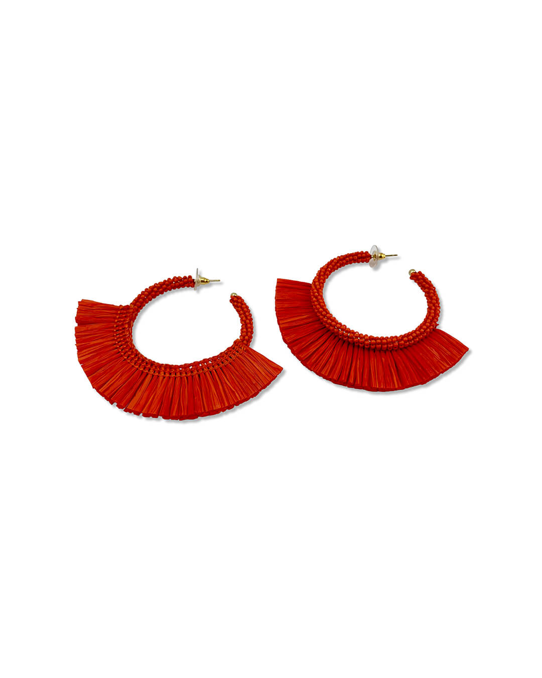 Rio Raffia Hoop Earrings