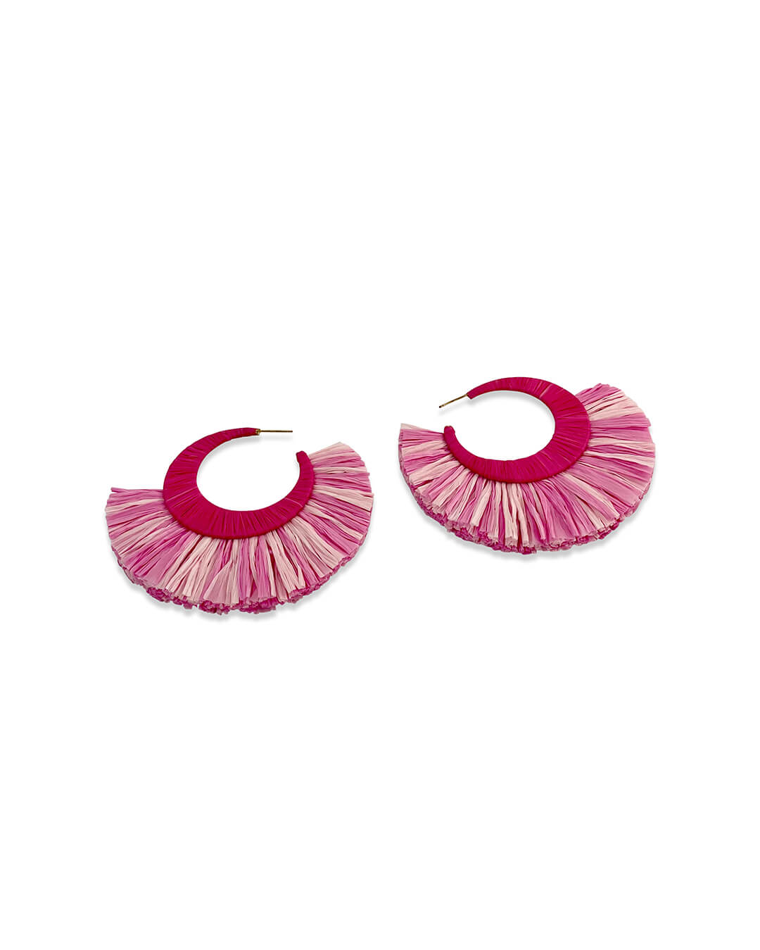 Rose Fringe Hoop Earrings