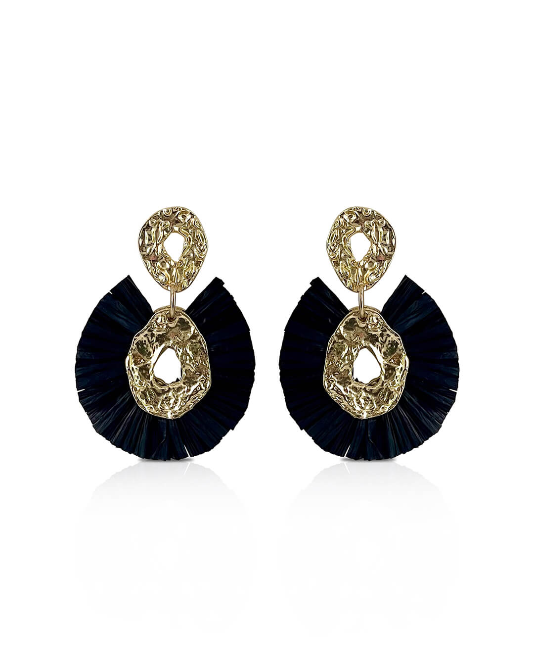 Sculptural Raffia Statement Earrings