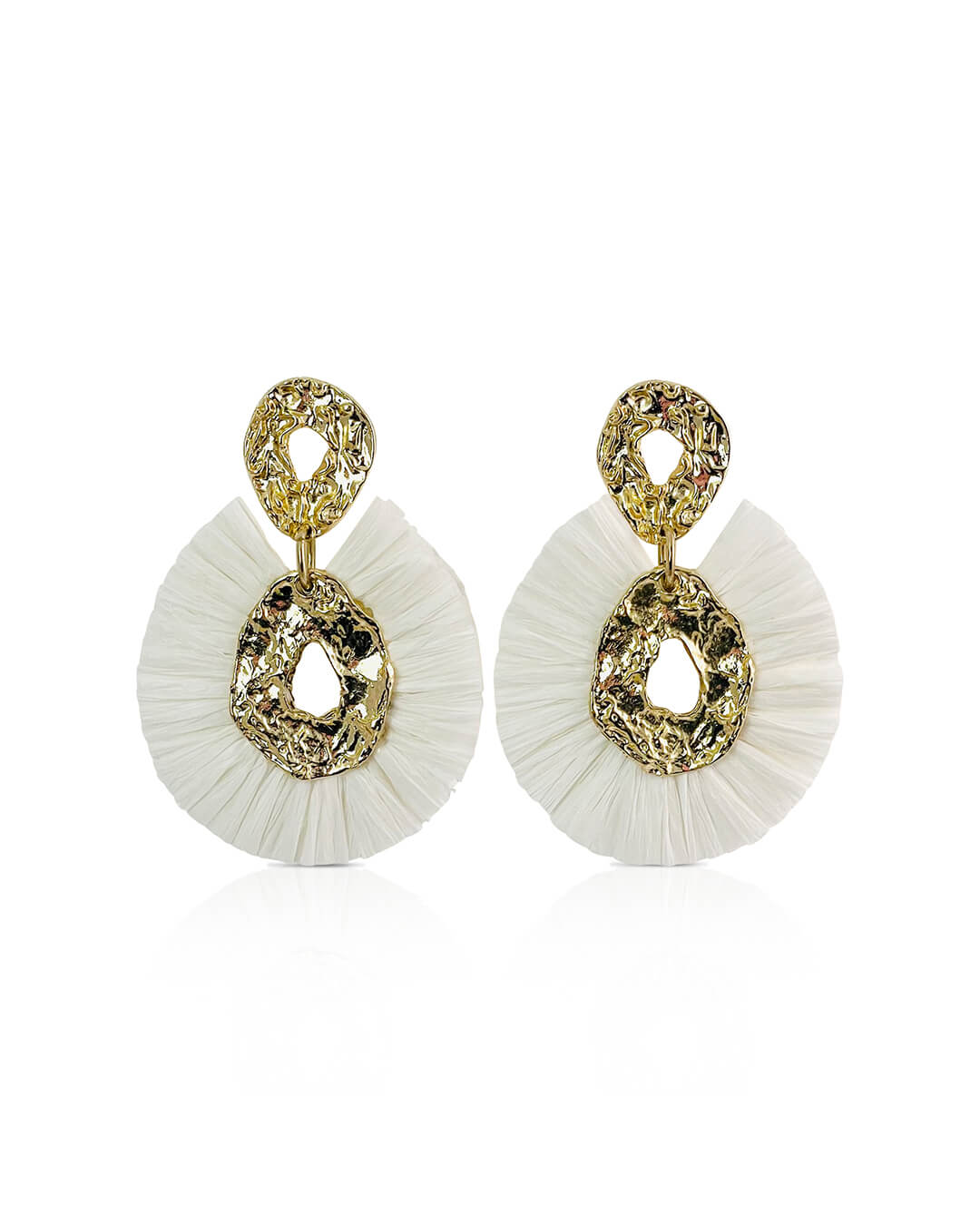Sculptural Raffia Statement Earrings