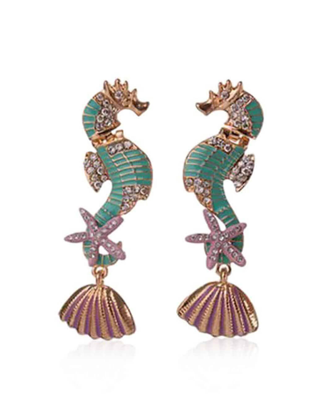 Sea Horse Diamante Earrings