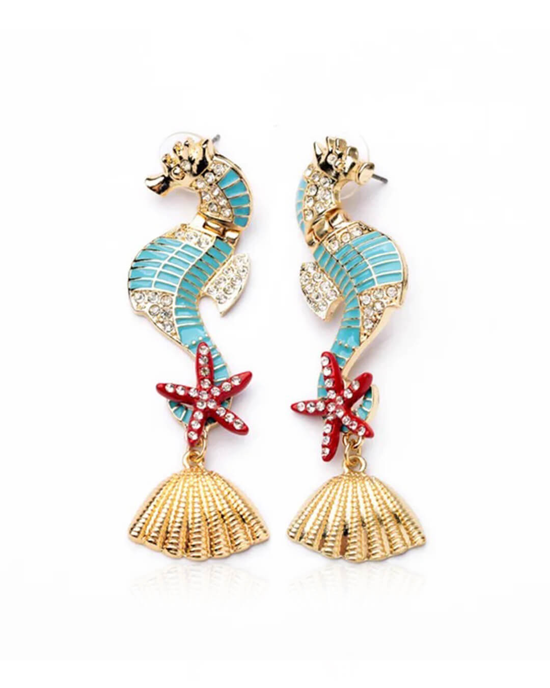 Sea Horse Diamante Earrings
