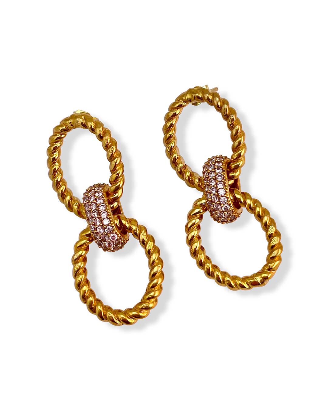 Twisted Cable Drop Earrings