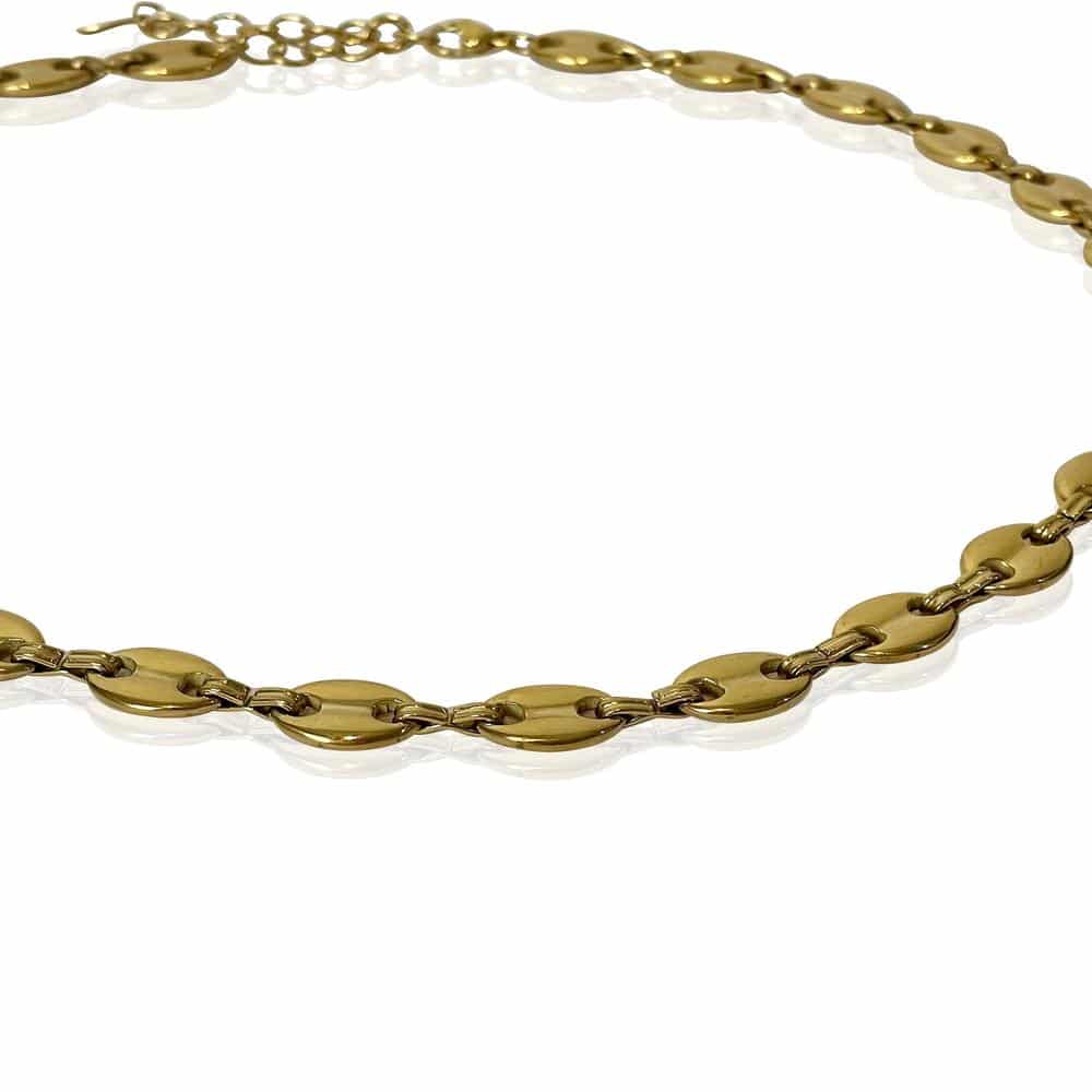 Gold Plated PVD Stainless Steel Short Necklace