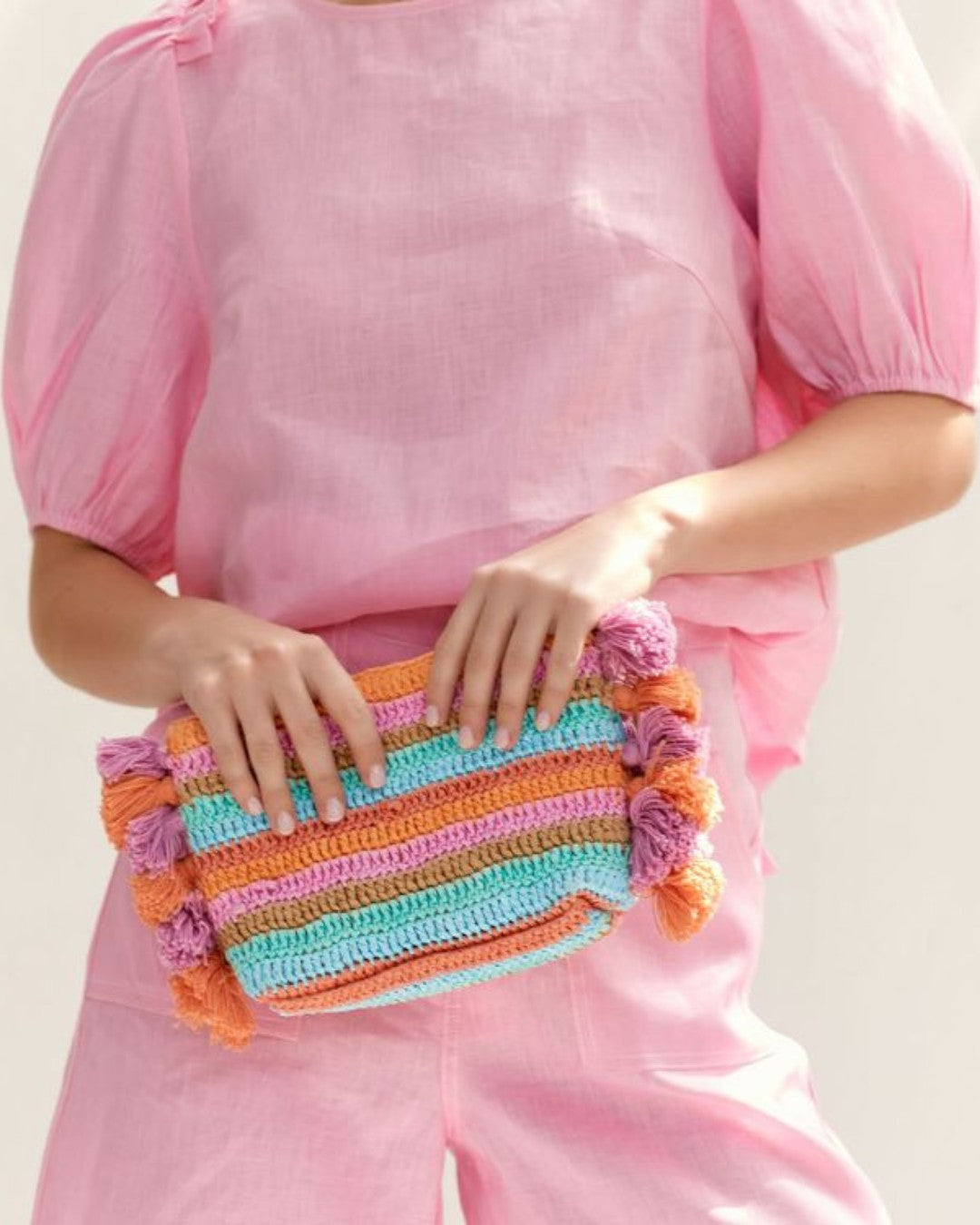 Ayla Pom Pom Event Clutch