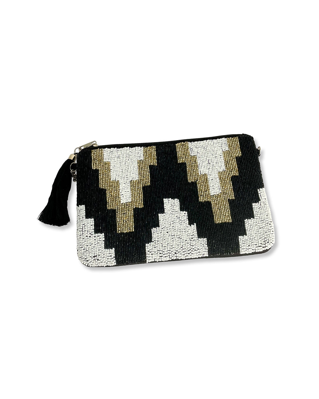 Aztec Beaded Clutch Bag