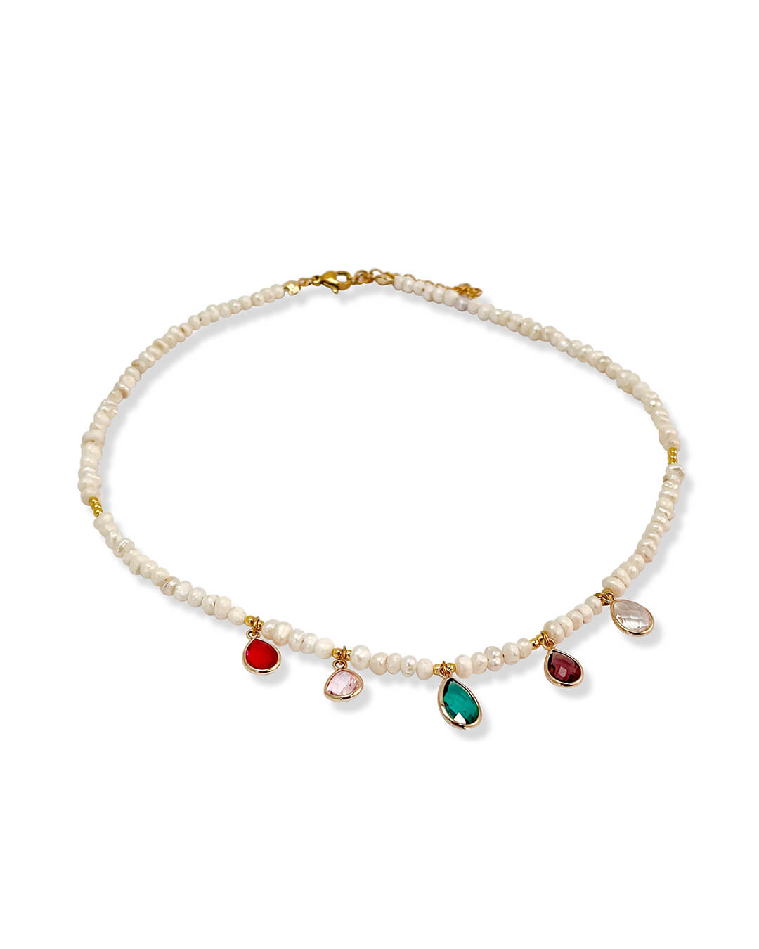 Beaded Mixed Glass Necklace