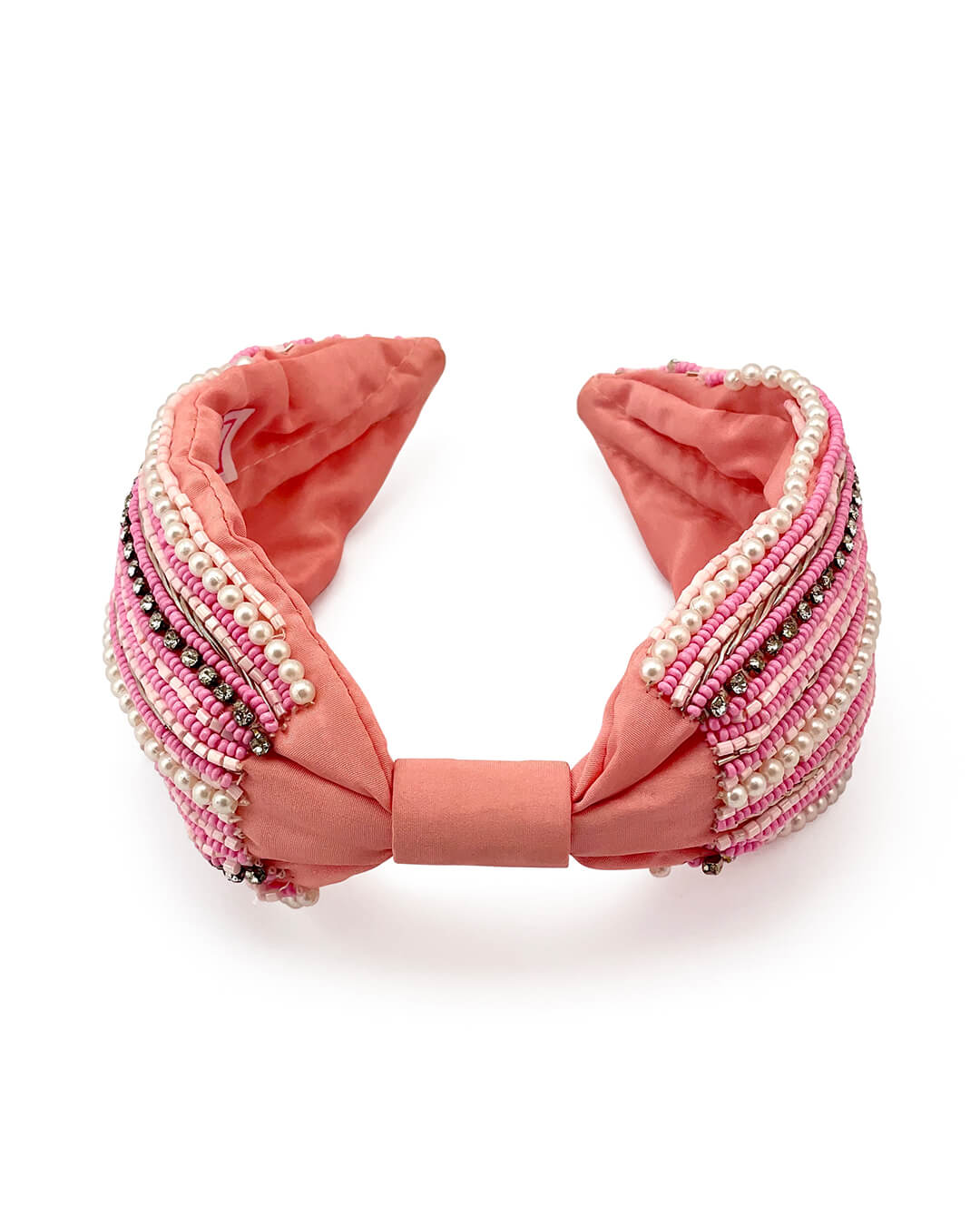 Beaded Pink Knot Headband