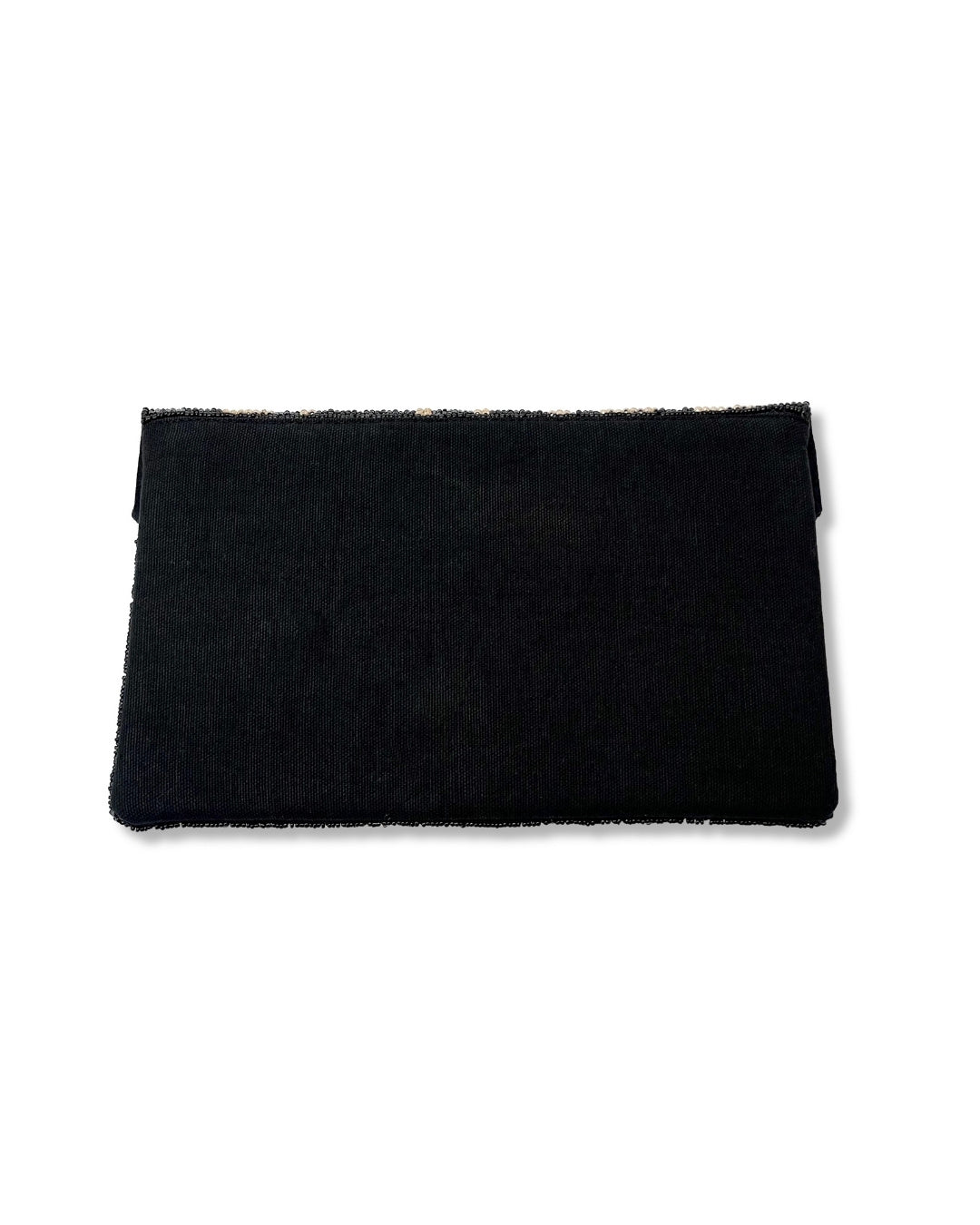 Black and Gold Varied Beaded Clutch