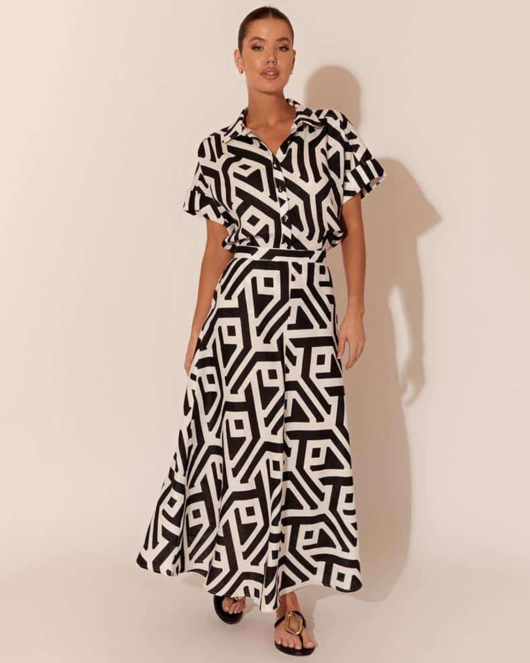 Bryony Short Sleeve Geometric Shirt