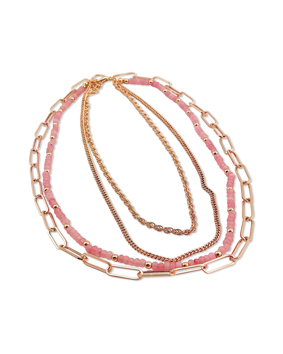 Chain Beaded Layers Necklace