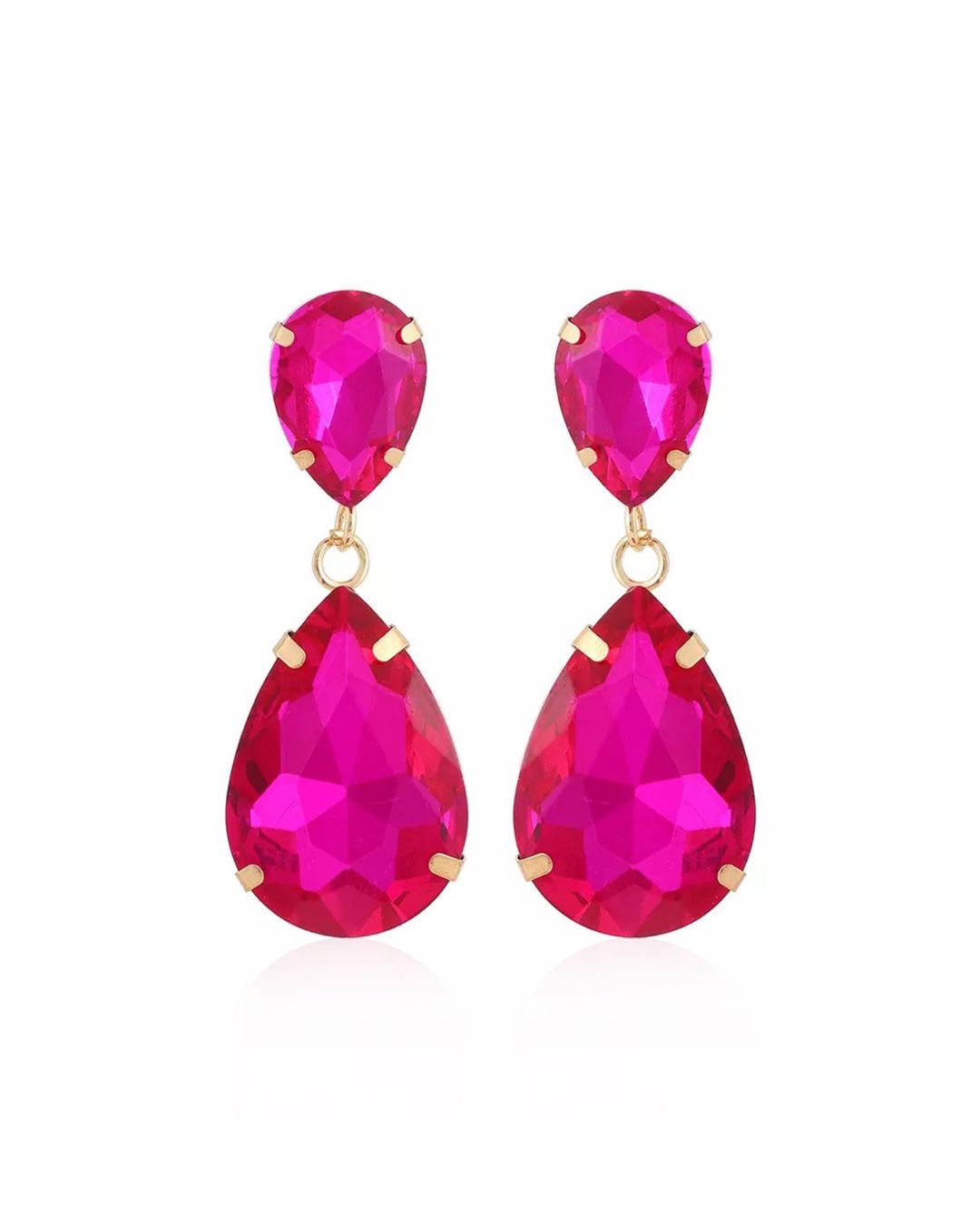 Classic Pear Rhinestone Earrings