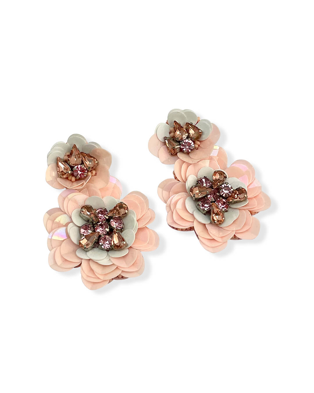 Double Bloom Sequin Earrings