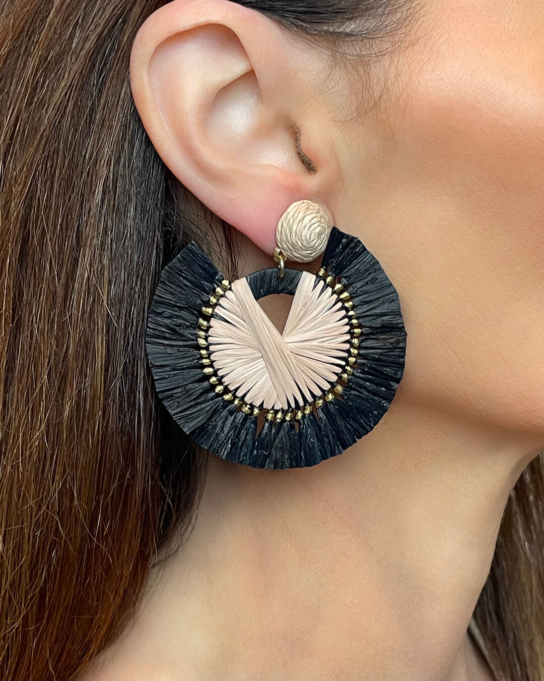 Elke Raffia Earrings