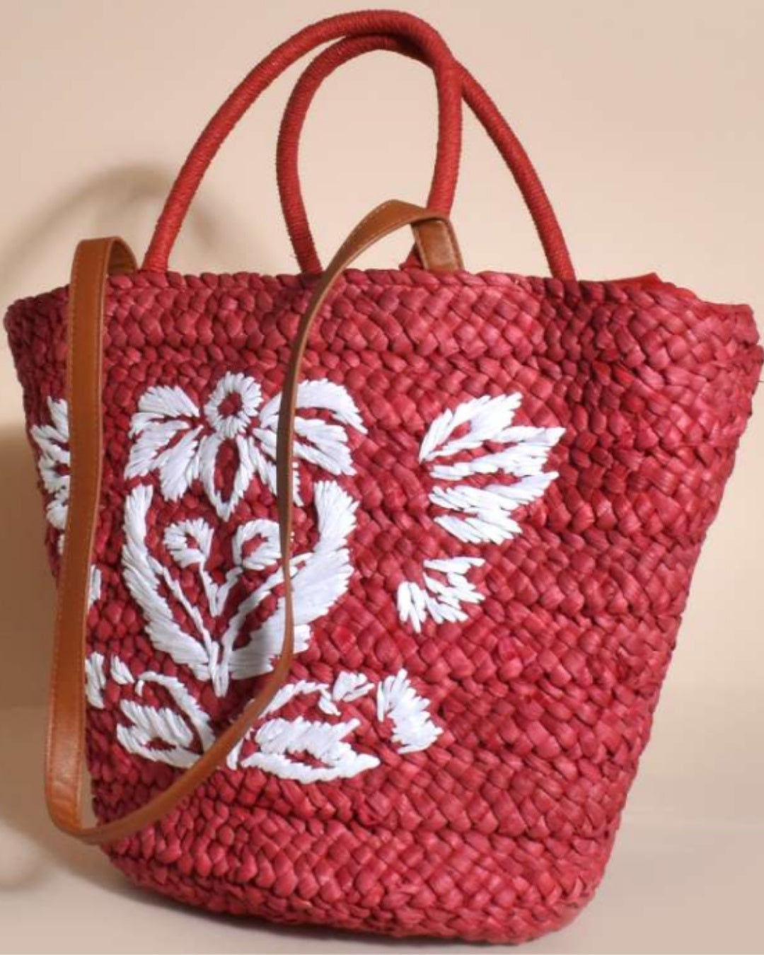 Emily Folk Embroidered Basket Bag