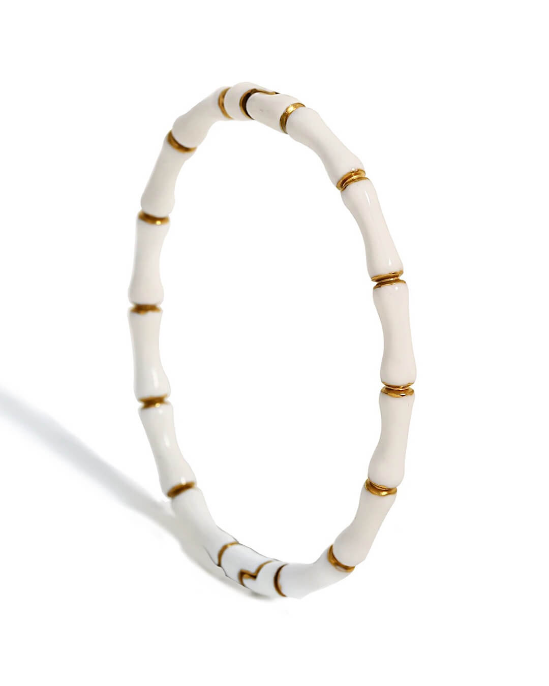 Enamel Oval Bamboo Bangle