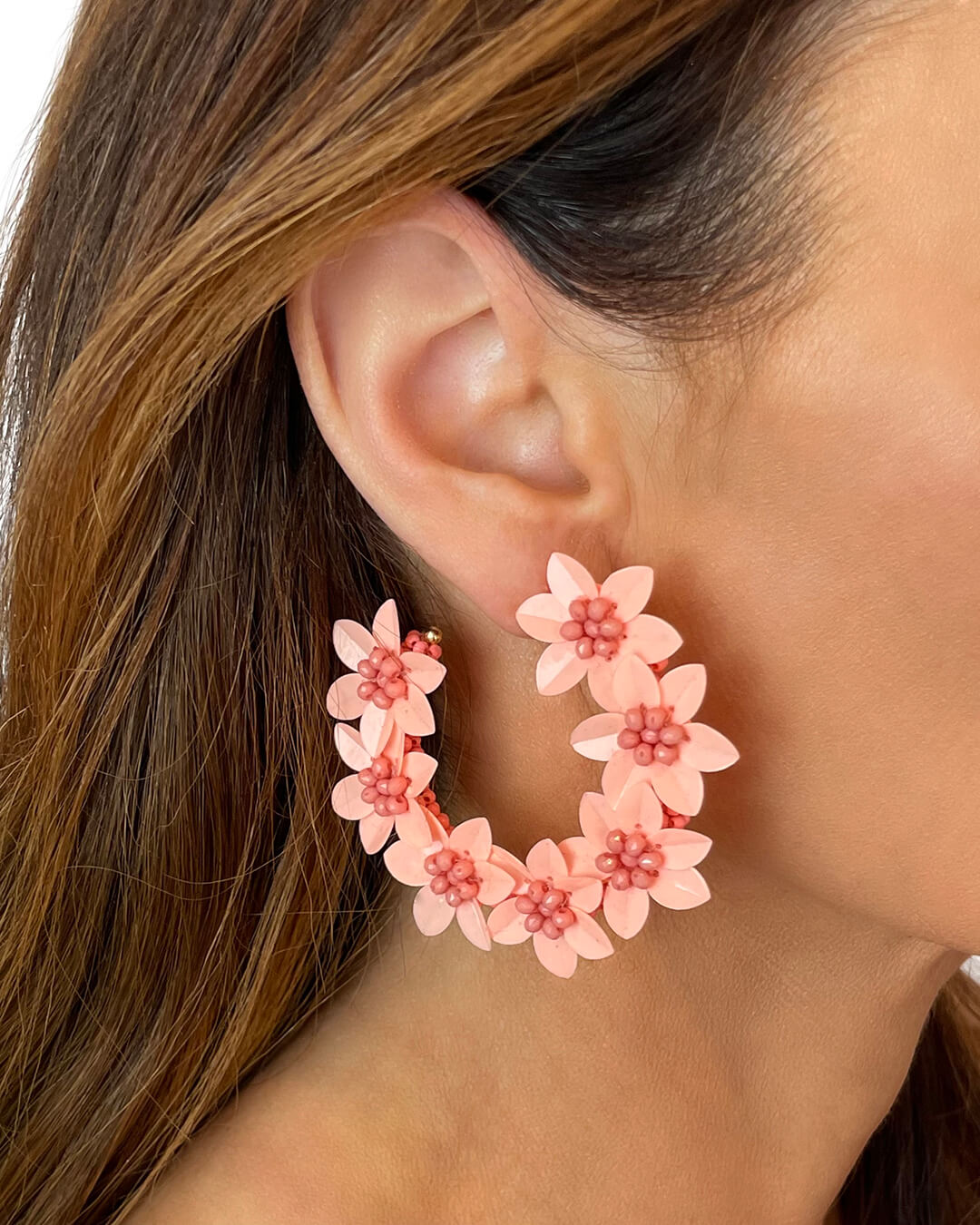 Florence Flower Hoop Earrings