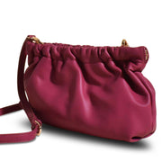 Gathered Top Cross Body Bag in Magenta