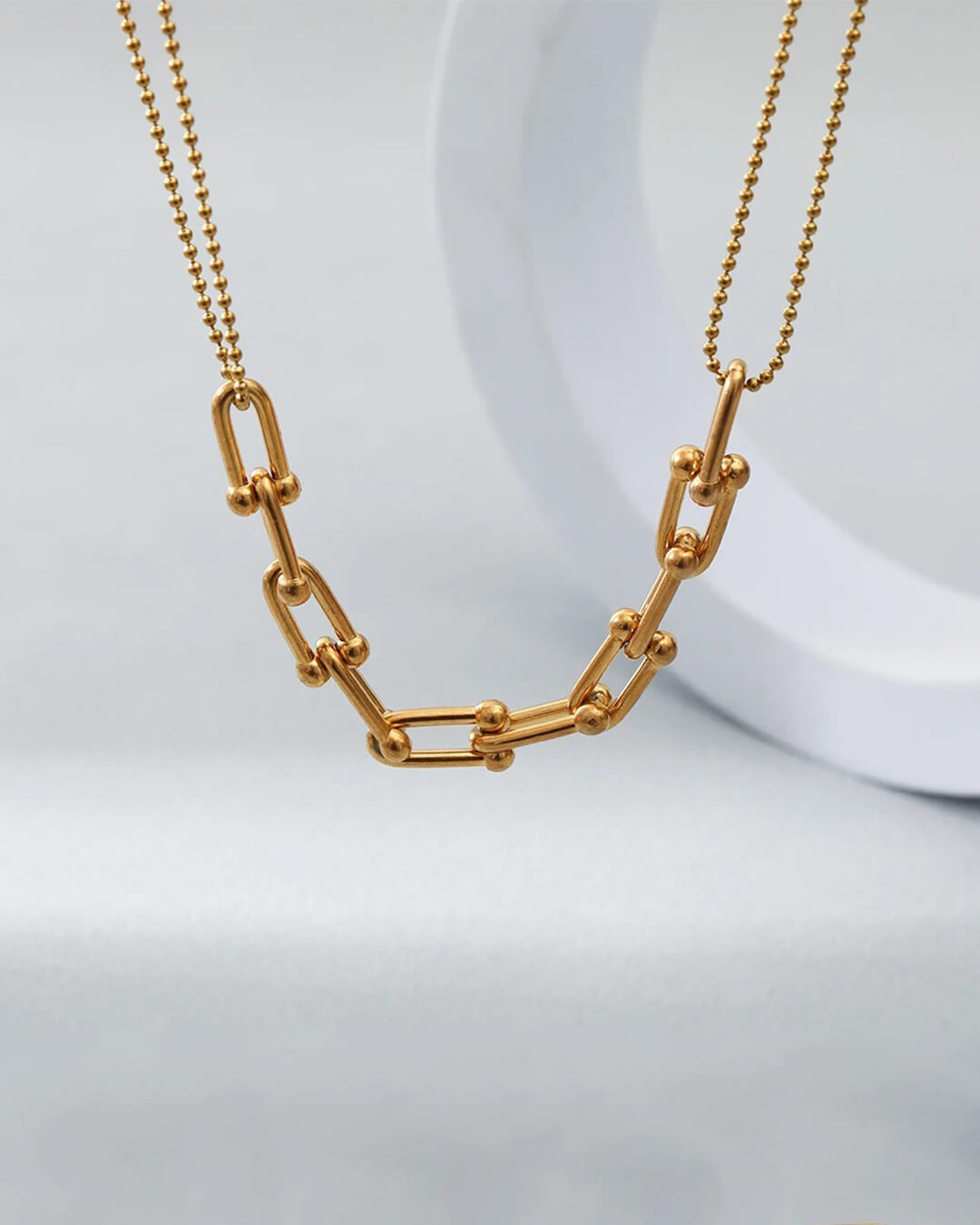 Geometric Dual Chain Short Necklace