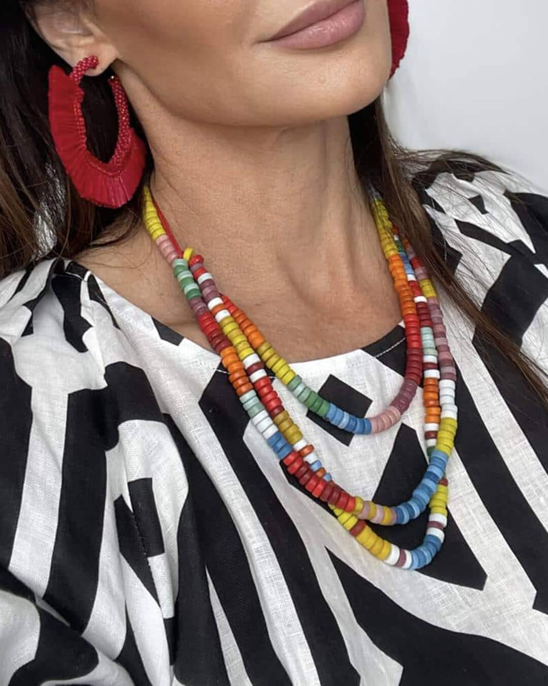 Mixed Bead Adjustable Necklace