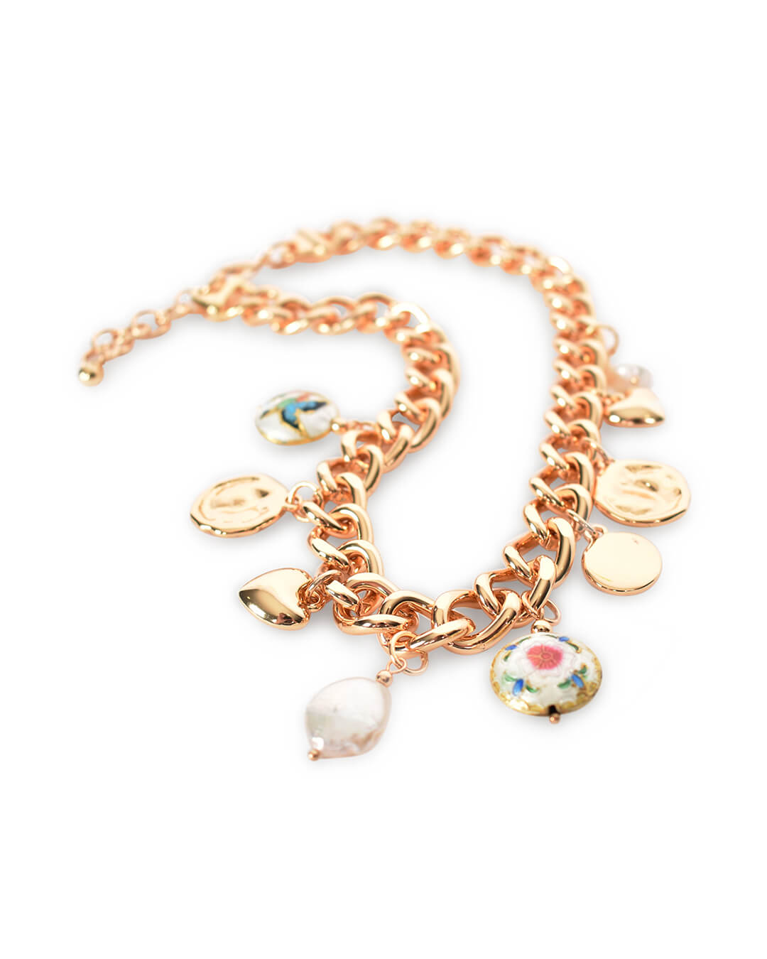 Mon Cherie Gold Charm Necklace