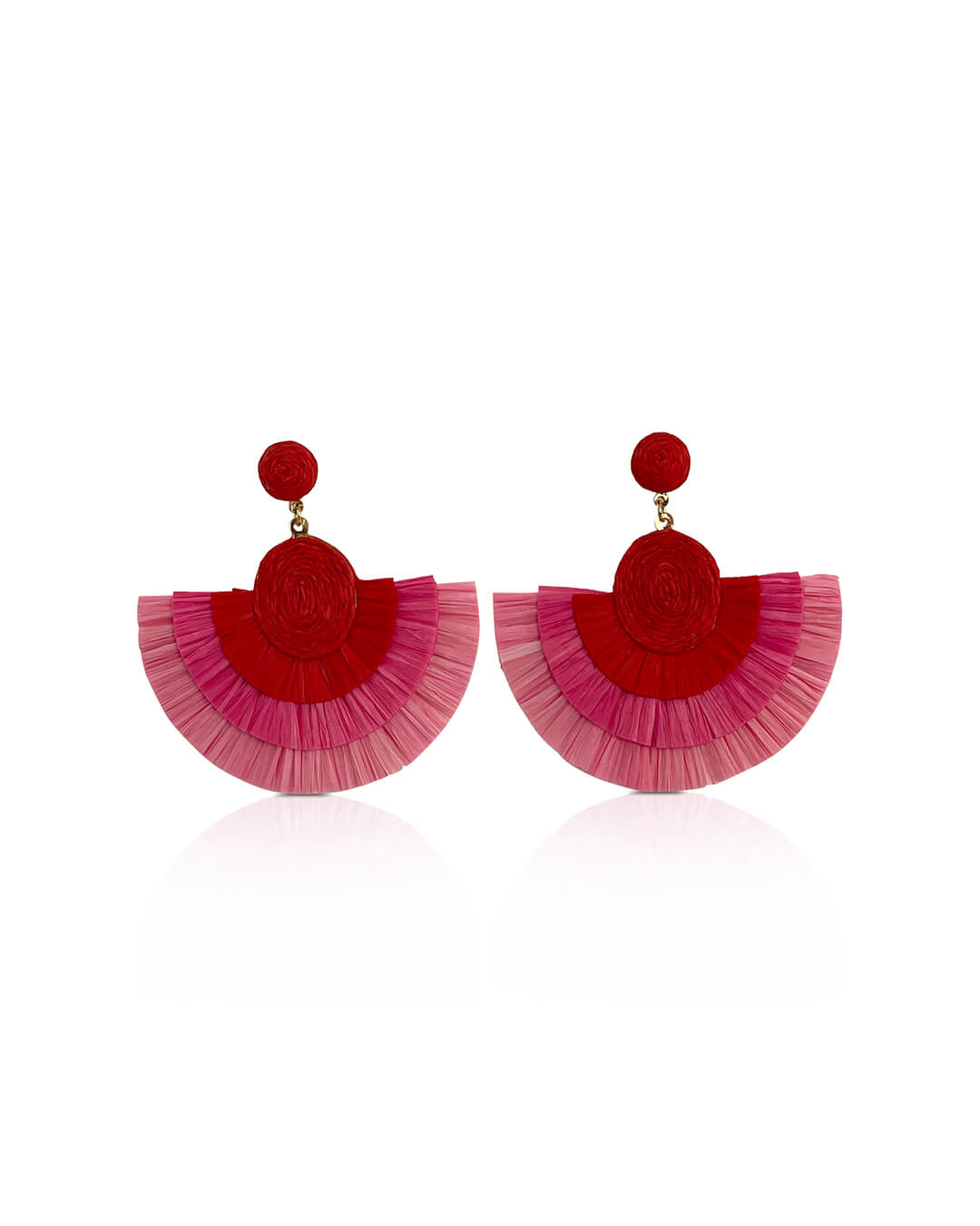 Ombre Raffia Statement Earrings