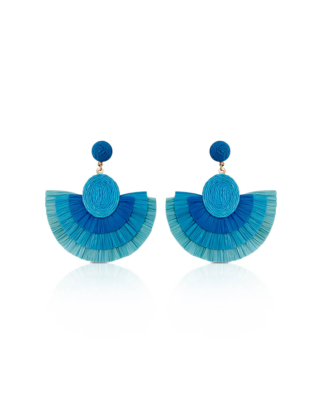 Ombre Raffia Statement Earrings