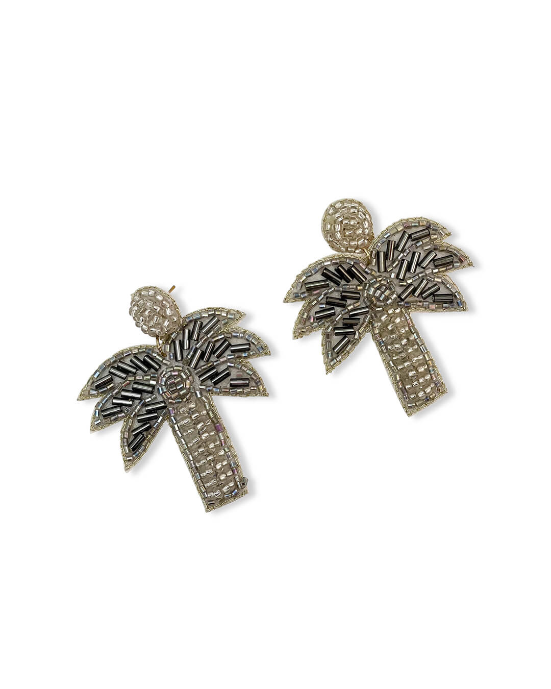 Palm Bead Statement Earrings