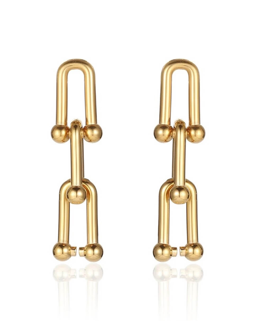 Plated Cable Drop Earrings